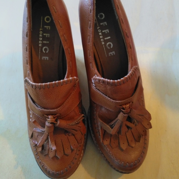 OFFICE London Platform Wedge heels size 10.5 - Picture 2 of 5